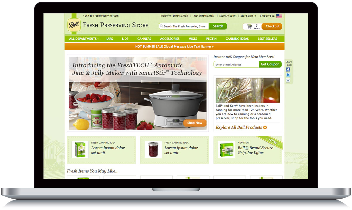 Fresh Preserving Store Homepage