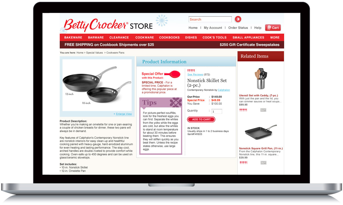 Betty Crocker Product Detail Page