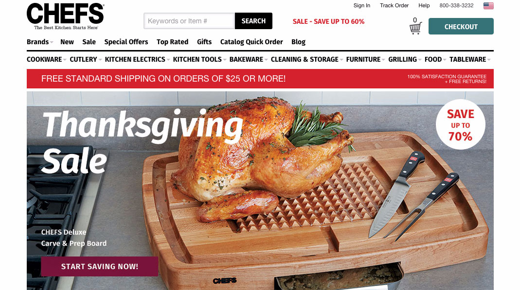 CHEFS Shopping Homepage