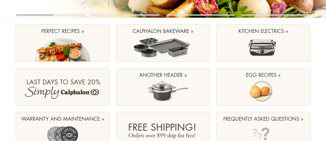 Calphalon Store Homepage