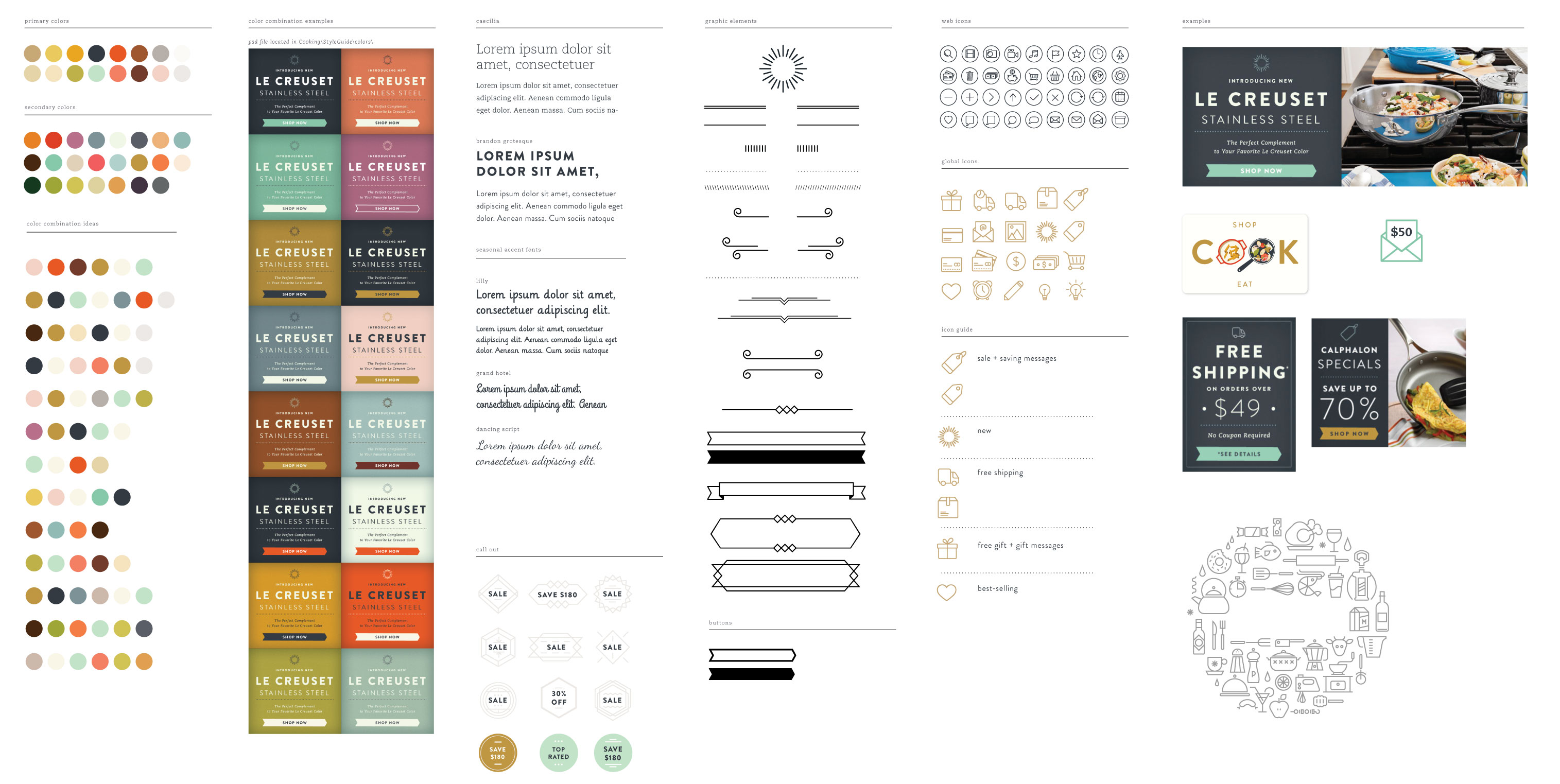 Cooking.com style guide assets