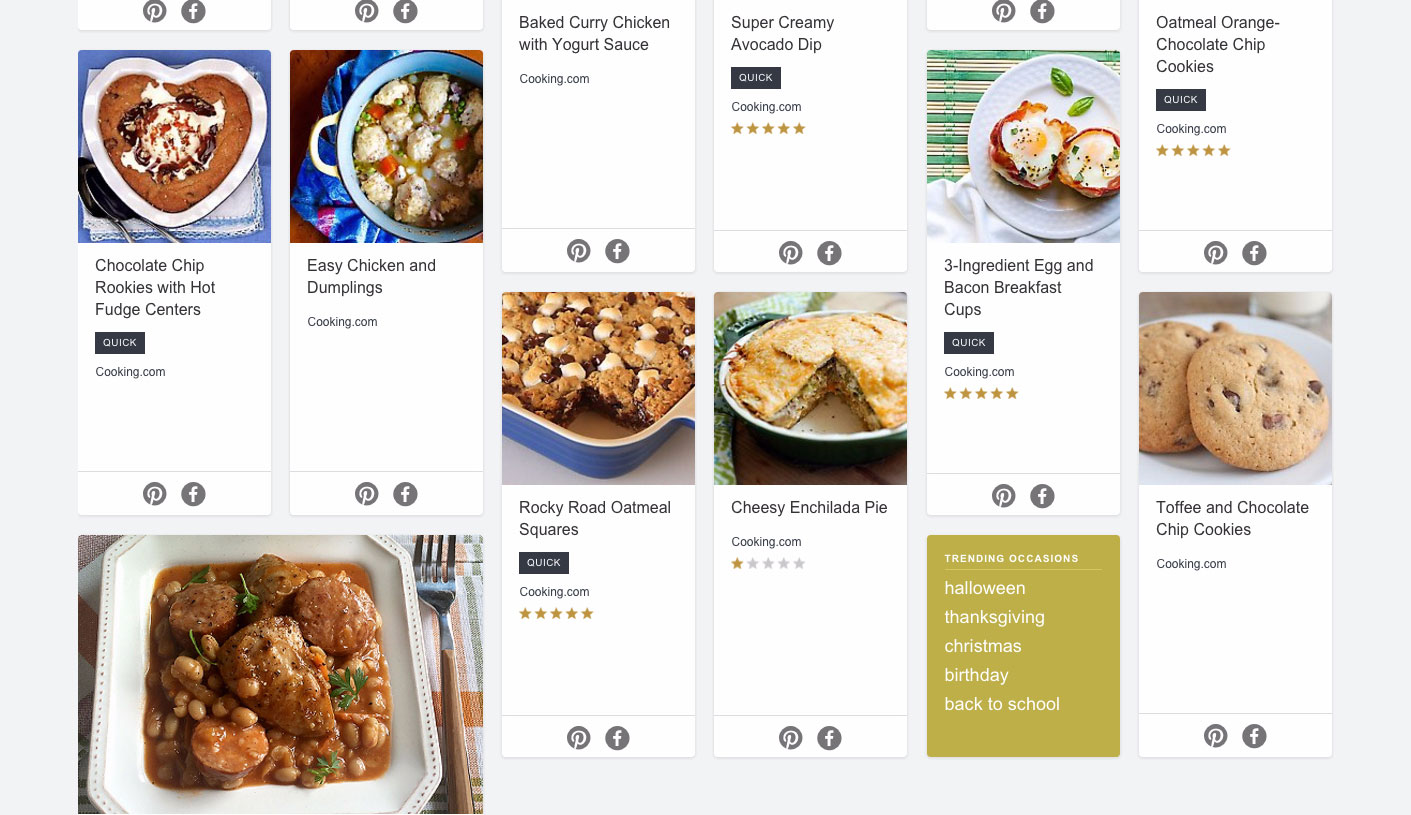 Cooking.com Recipe Homepage