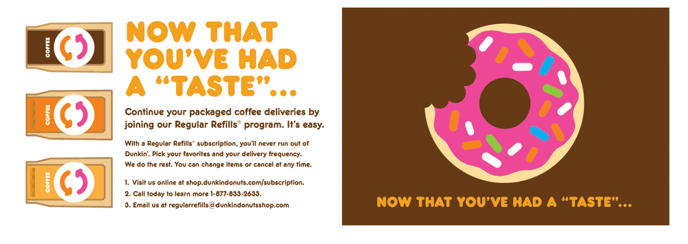 Dunkin' Donuts Print Samples