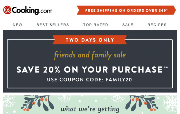 Friends and Family Sale - Save 20%