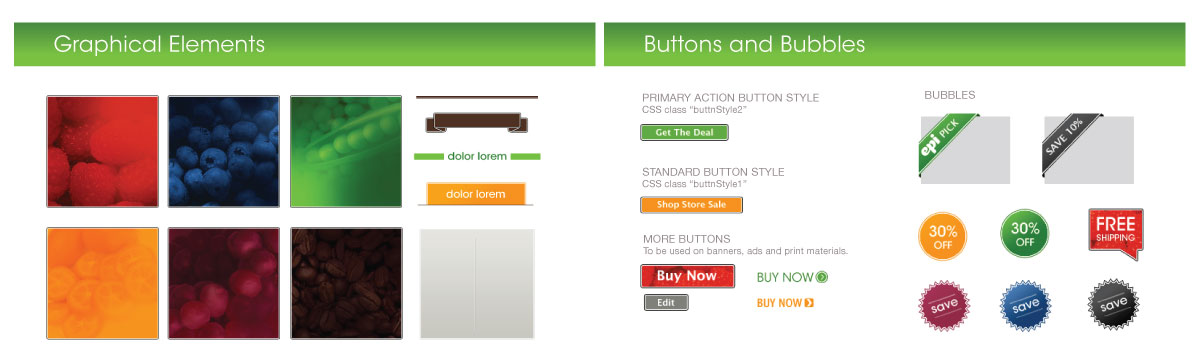 Epicurious style guide assets