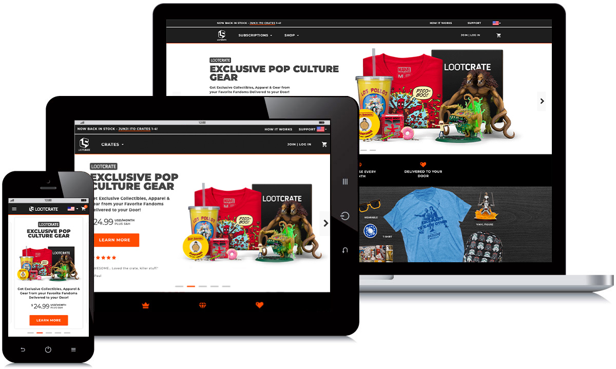 Loot Crate Website - Responsive Web Design