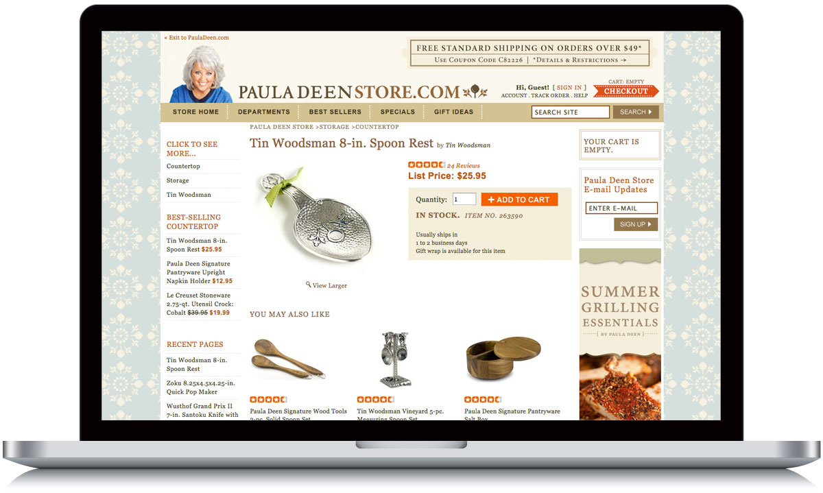 Paula Deen Product Detail Page
