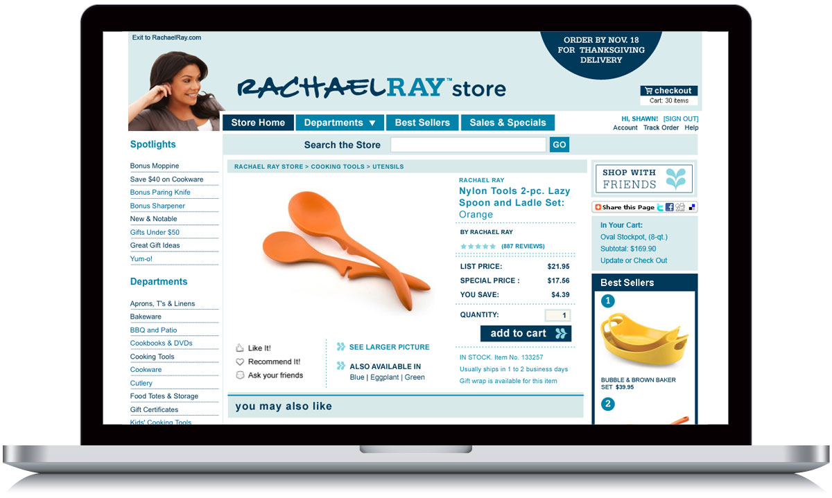 Rachael Ray Product Detail Page