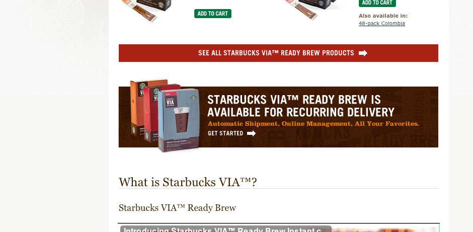 Starbucks Store VIA Coffee