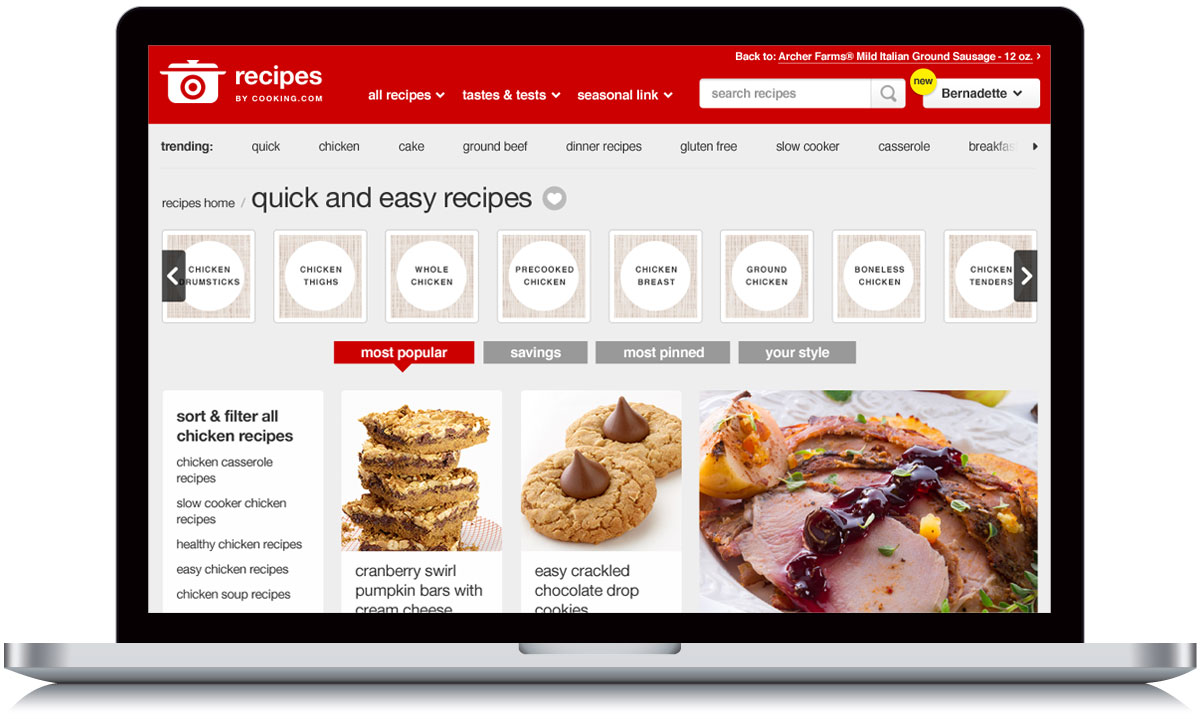 Target Recipes - Search Results Collection